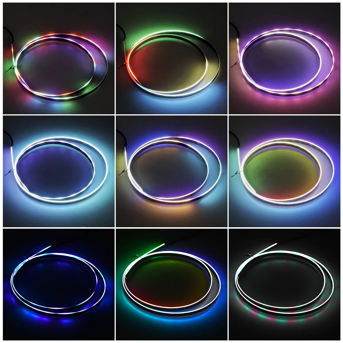 CarzHive RGB Car Ambient 
Light Kit — 64 Colors, App 
Control + Music Sync