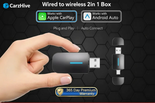 CarzHive SmartLink Pro | Singapore Wireless CarPlay & Android Auto Adapter | 2-in-1 Plug & Play