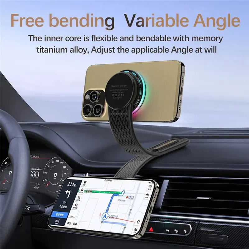 CarzHive MagSafe RGB 
Wireless Car Charger — 
15W Fast Charging