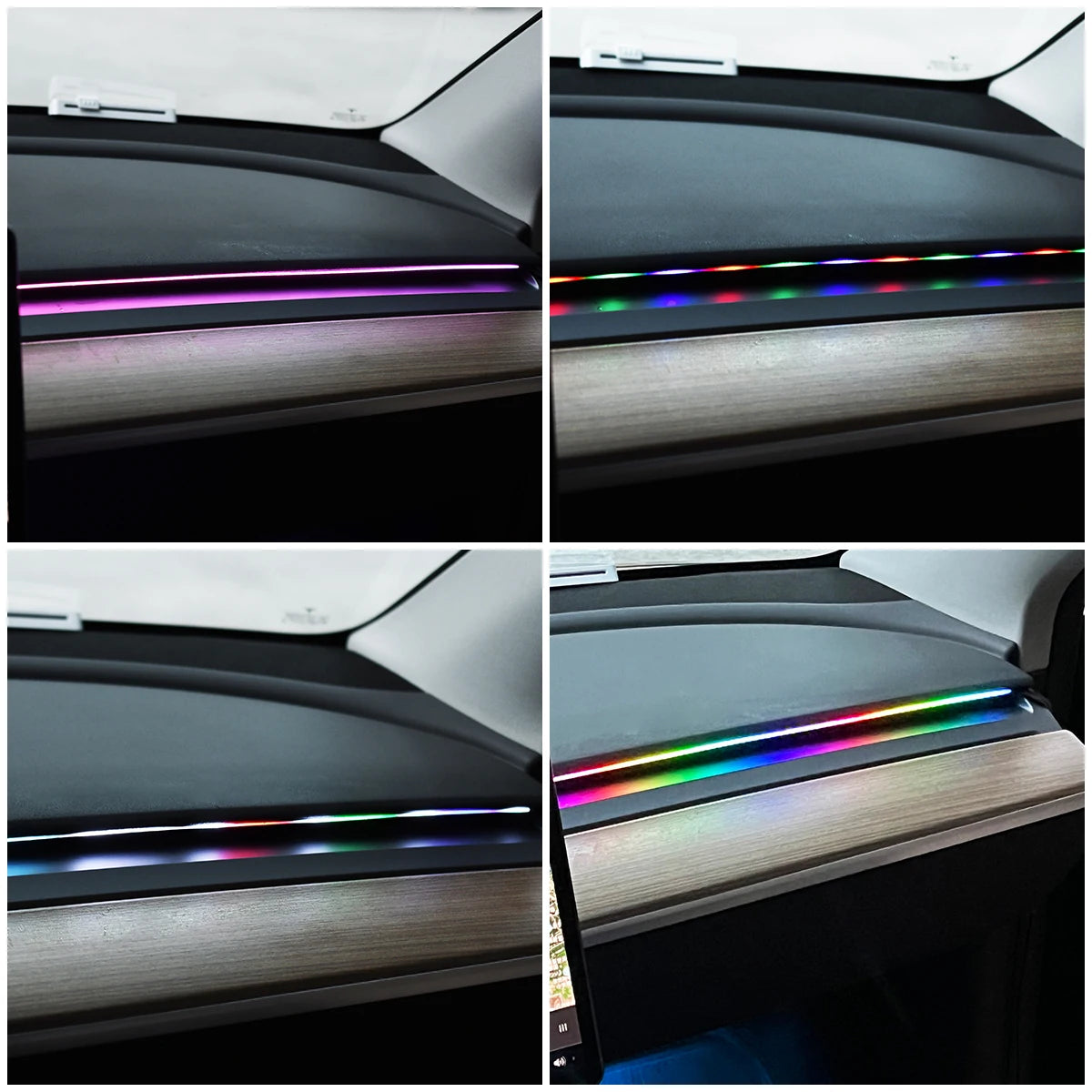 CarzHive RGB Car Ambient 
Light Kit — 64 Colors, App 
Control + Music Sync