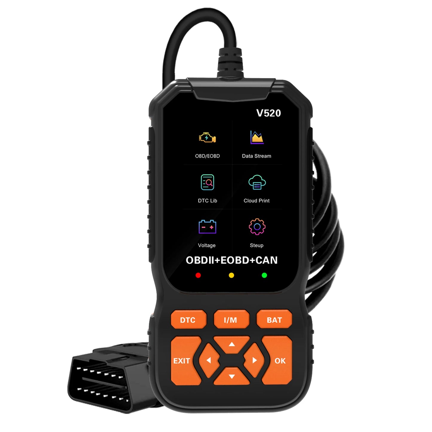 OBD2 Reader Diagnostic Tool, OBDII EOBD Car Code Scanner Check Engine Light Fault Code ,OBD Code CAN Protocols Diagnostic Tool