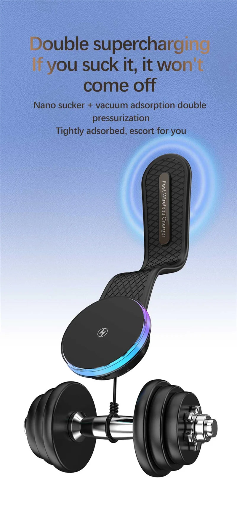 CarzHive MagSafe RGB 
Wireless Car Charger — 
15W Fast Charging