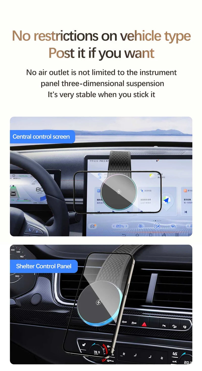 CarzHive MagSafe RGB 
Wireless Car Charger — 
15W Fast Charging