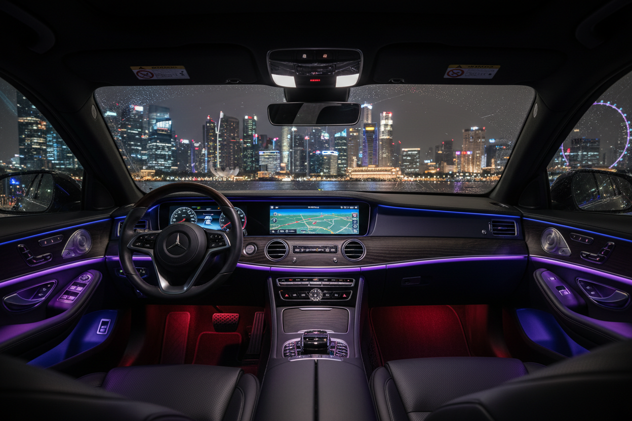 CarzHive RGB Car Ambient 
Light Kit — 64 Colors, App 
Control + Music Sync